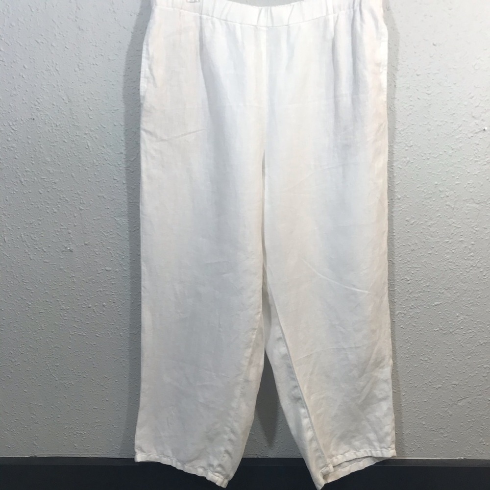 J.Jill Off‎ -White Love Linen Pants With Pockets